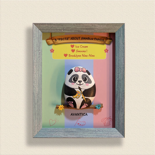 Joyful Panda Surprise Pebble Art