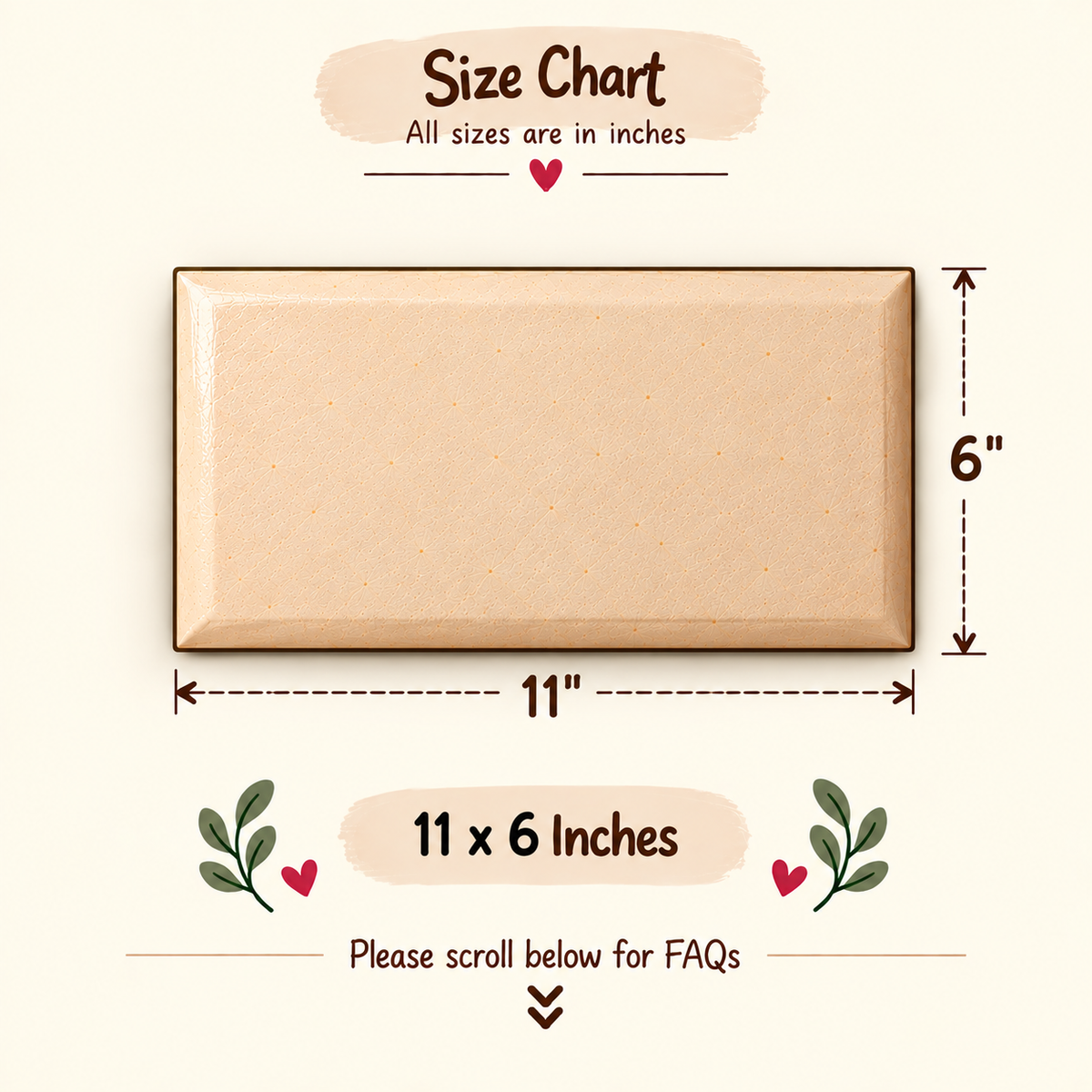 Love Birds size guide