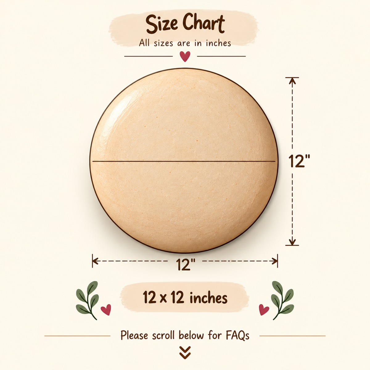 Welcome to Our Happy Place size guide