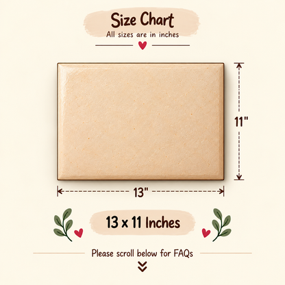 Playful Paradise Pebble Art size guide