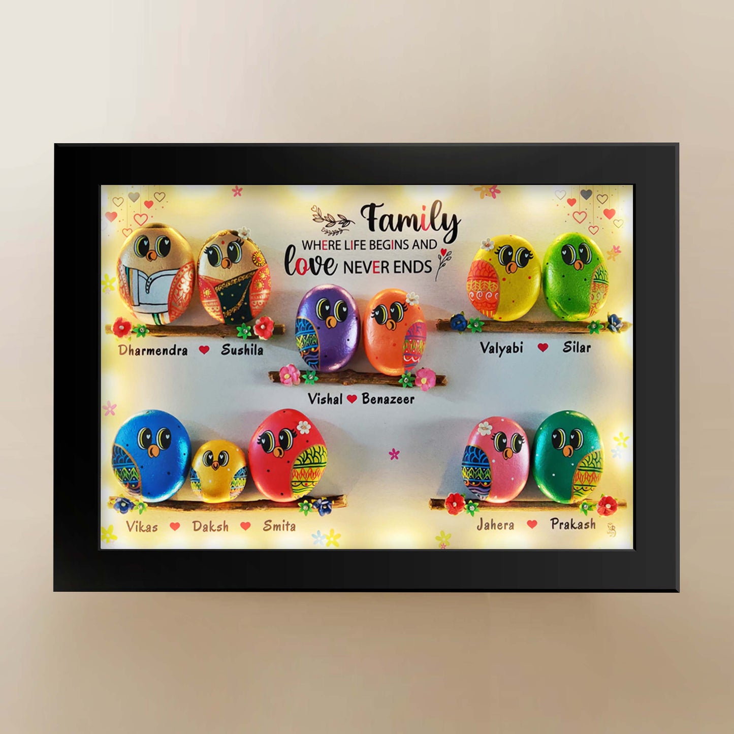 United Family Nameplate – Personalized Wall Hanging (22x16 Inches)