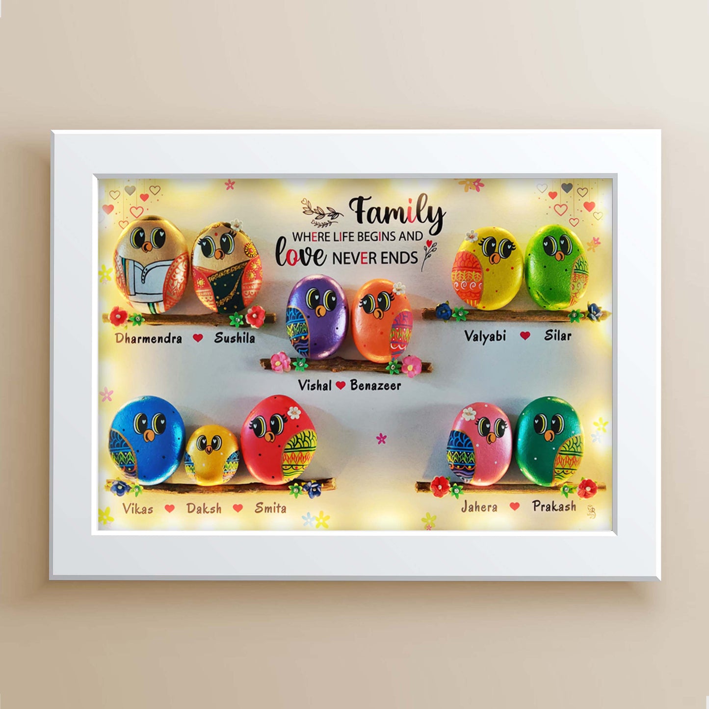 United Family Nameplate – Personalized Wall Hanging (22x16 Inches)