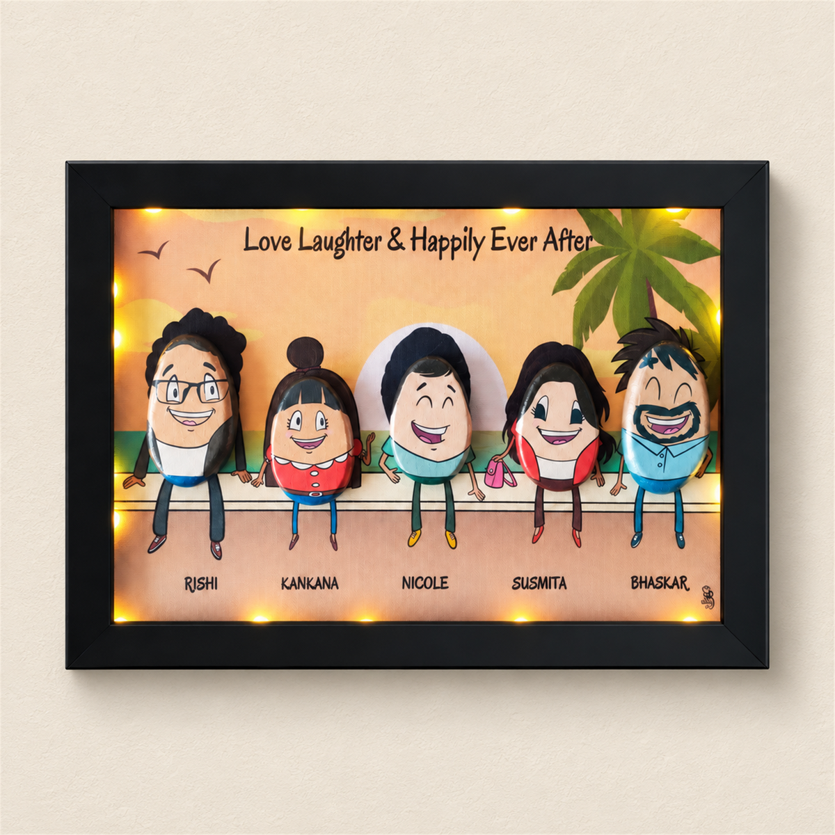 Amigos Rocking Together - black frame