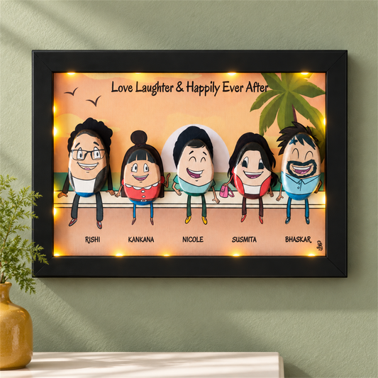 Amigos Rocking Together - black frame