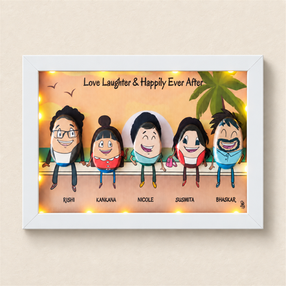 Amigos Rocking Together - white frame
