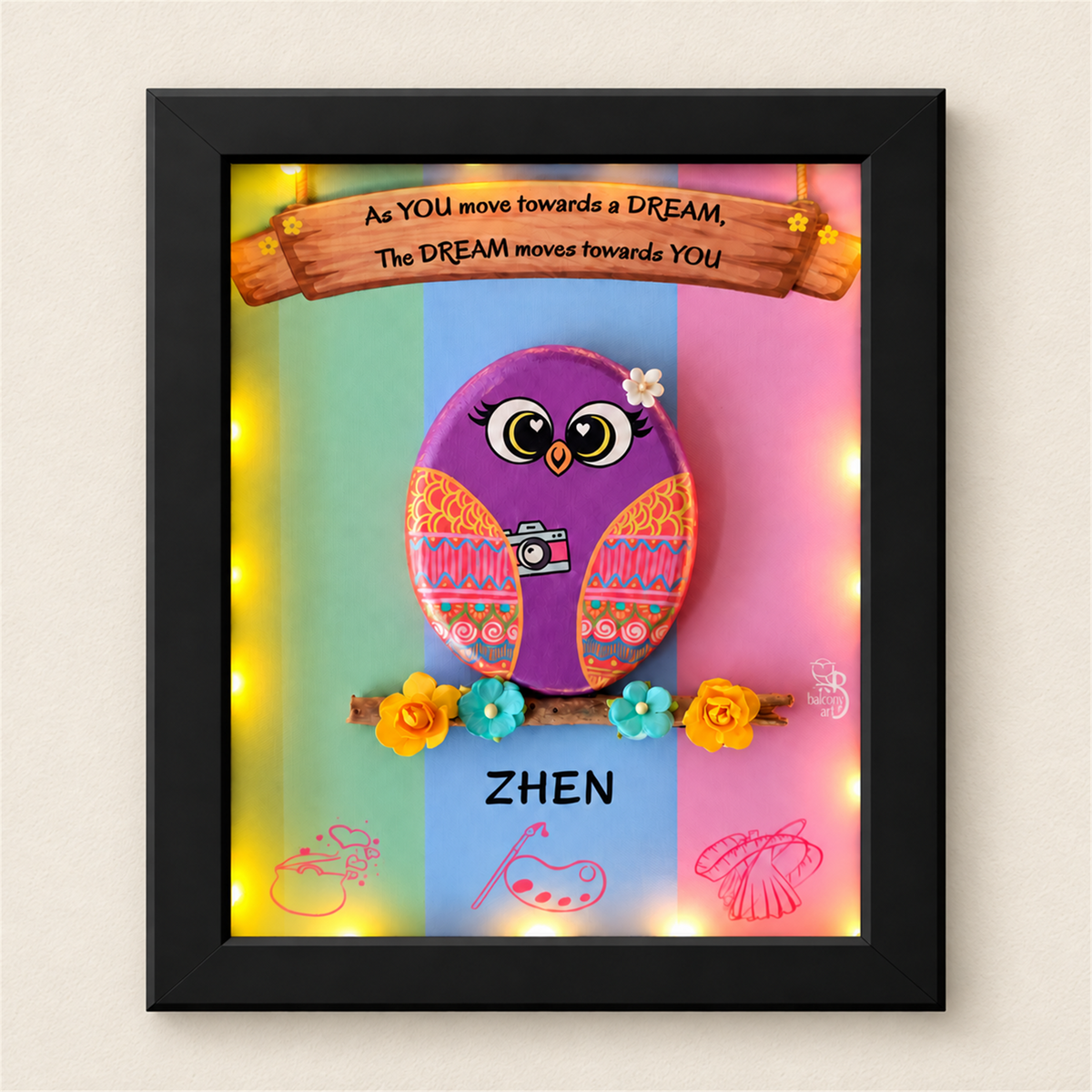 Aquarius Charm - black frame