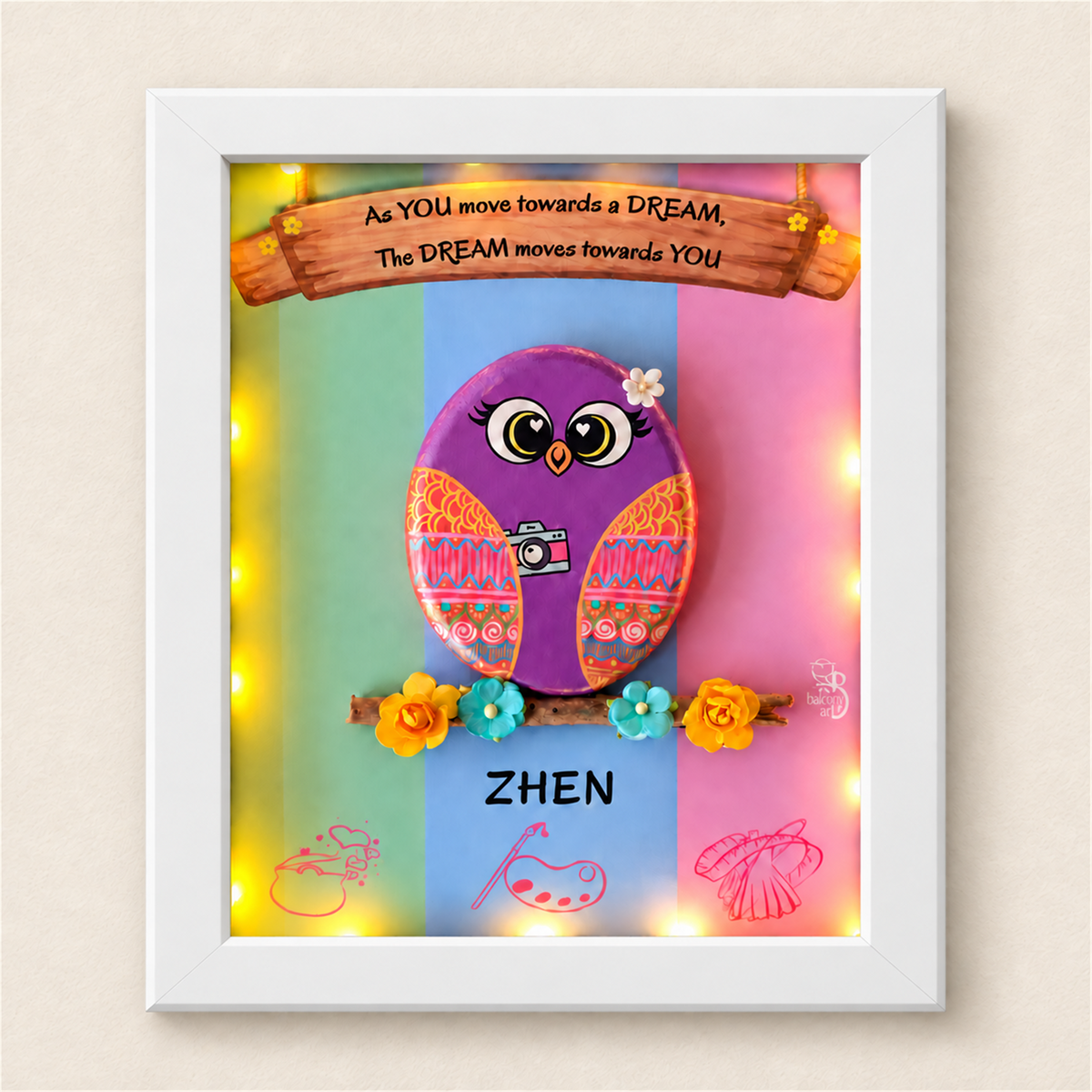Aquarius Charm - white frame