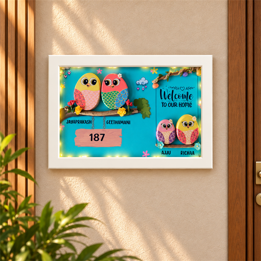 Bond Bonanza Pebble Art - white frame