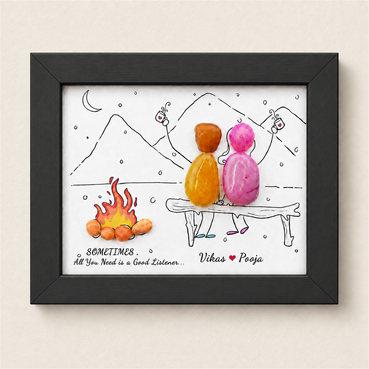 Campfire Conversations - black frame