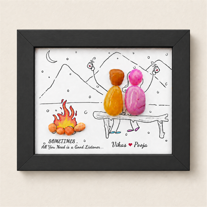 Campfire Conversations - black frame