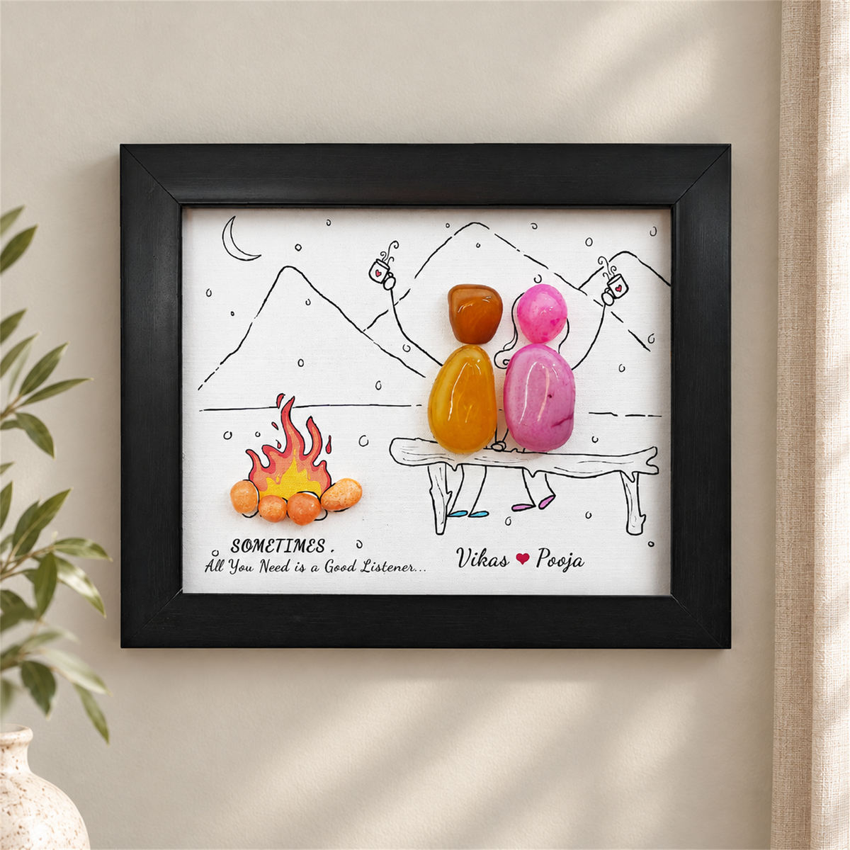 Campfire Conversations - black frame