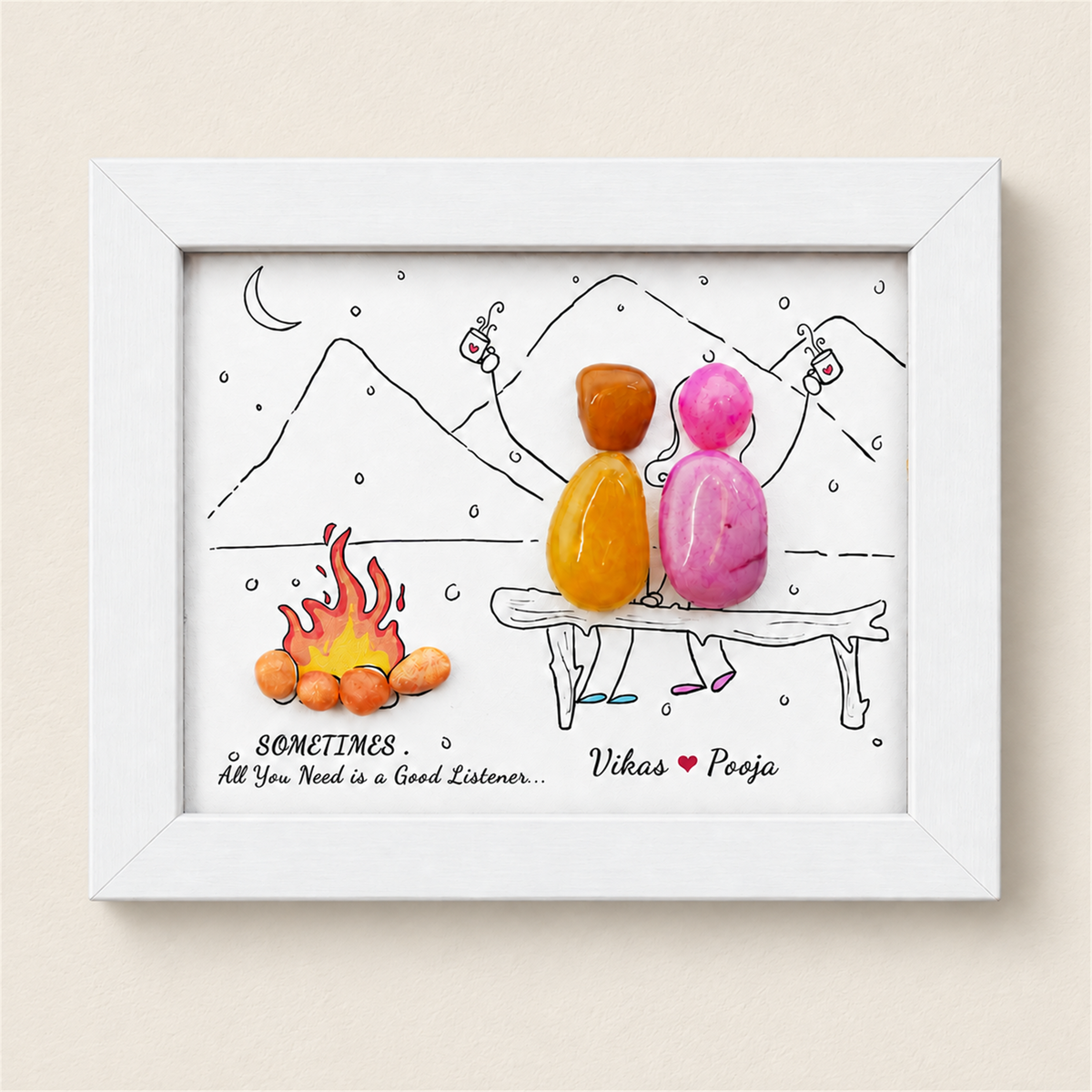 Campfire Conversations - white frame