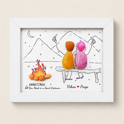 Campfire Conversations - white frame