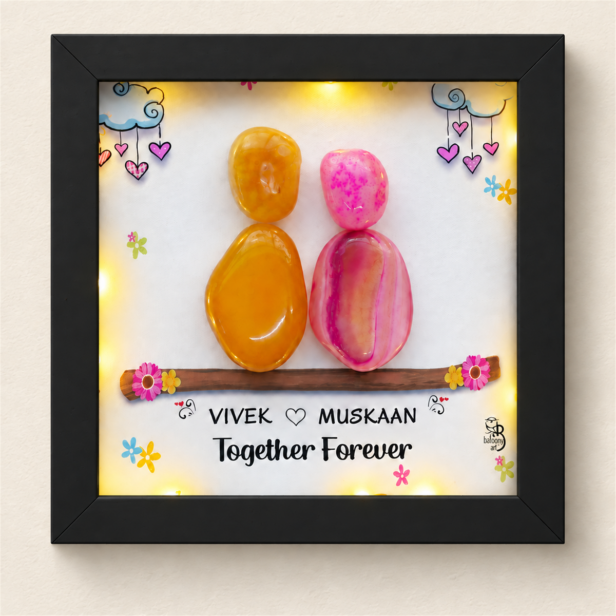 Couple Glow - black frame