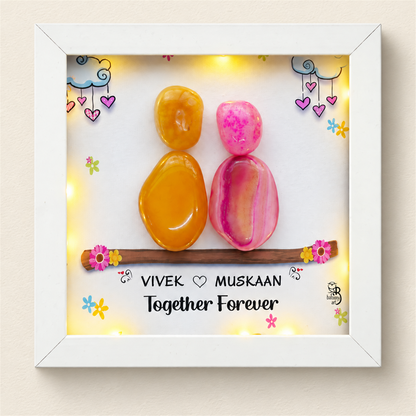 Couple Glow - white frame