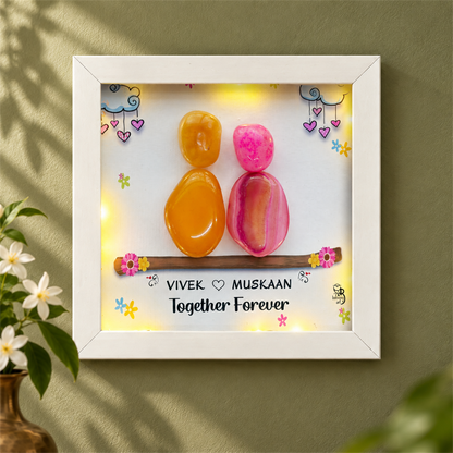 Couple Glow - white frame