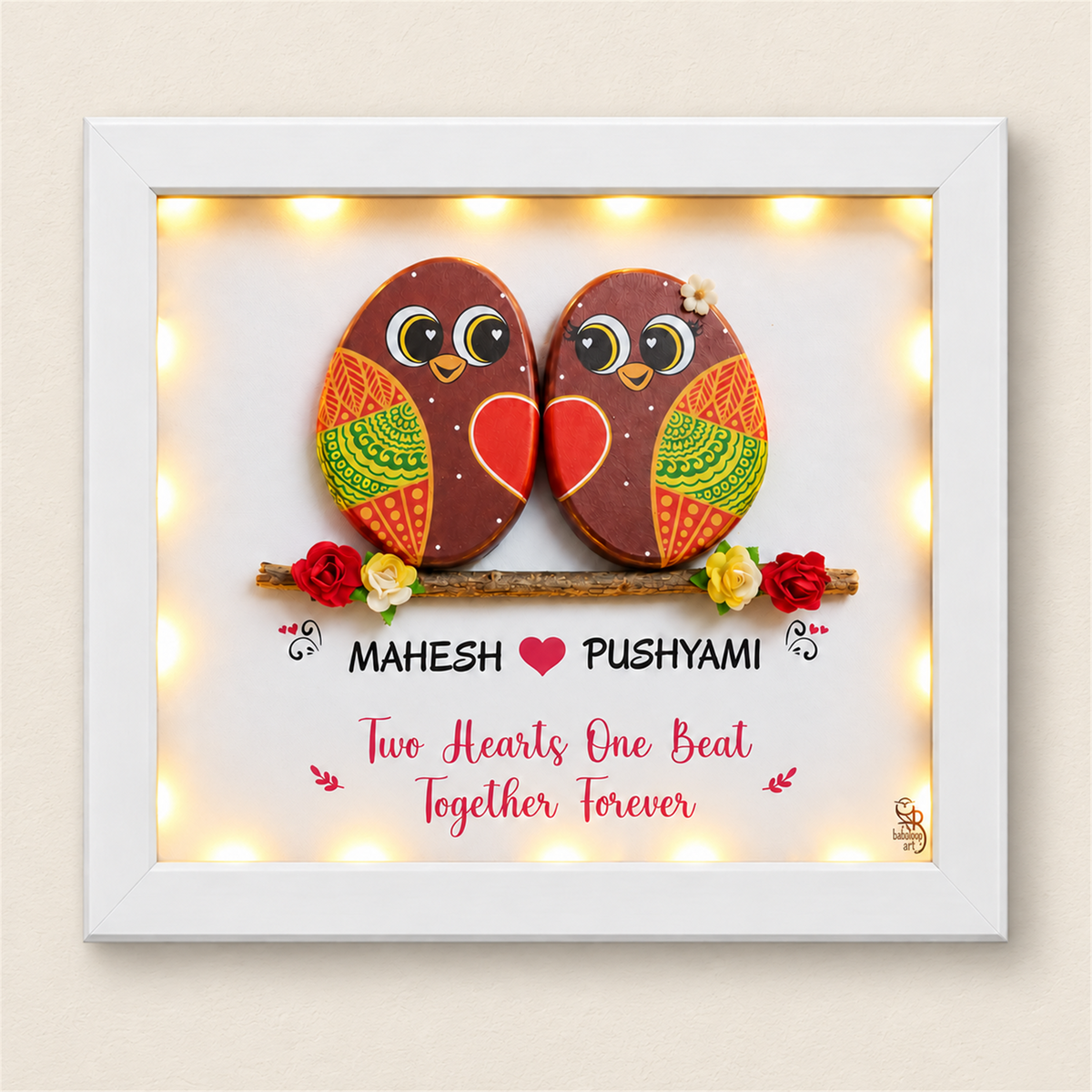 Couple's Nest - white frame