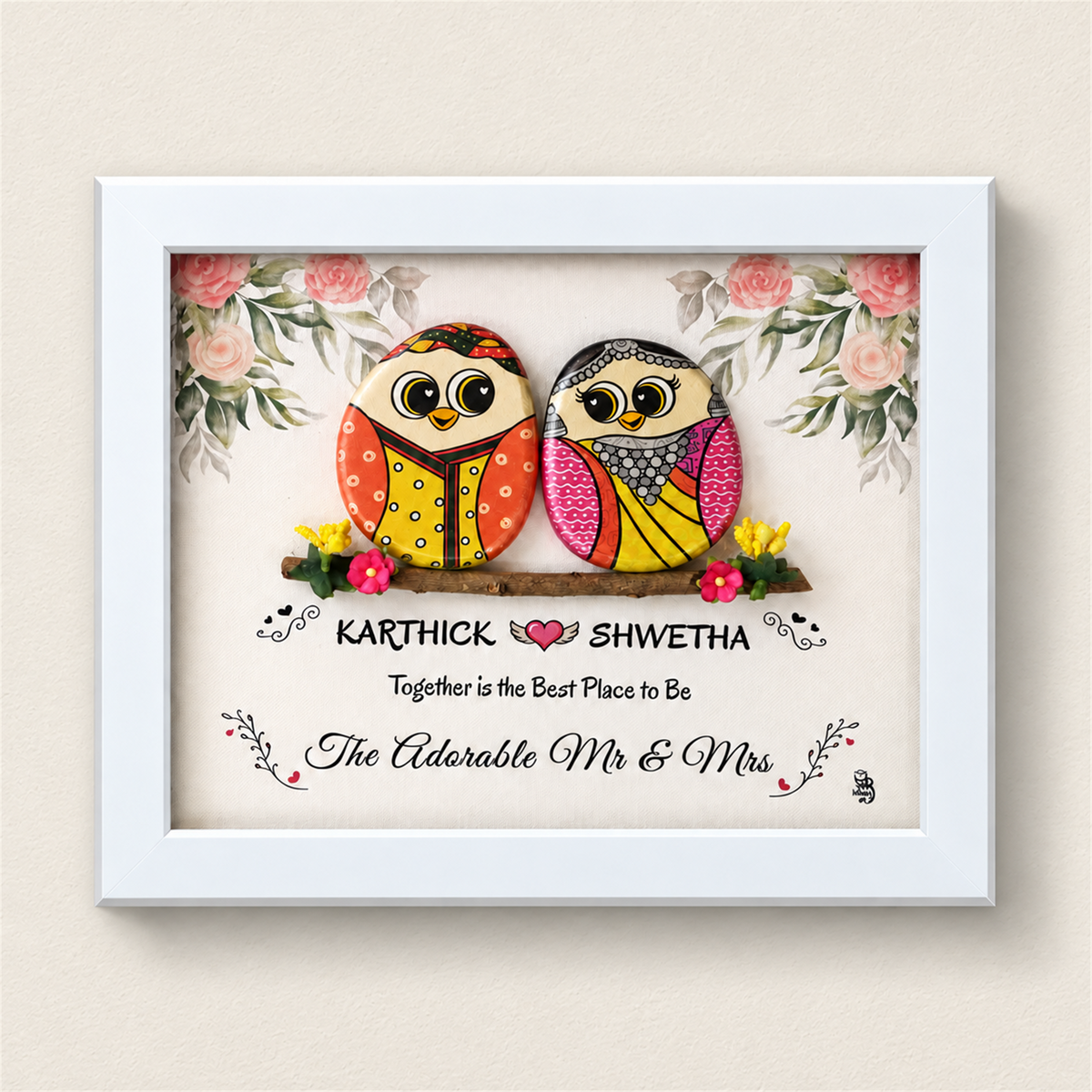 Dandiya Duo - white frame