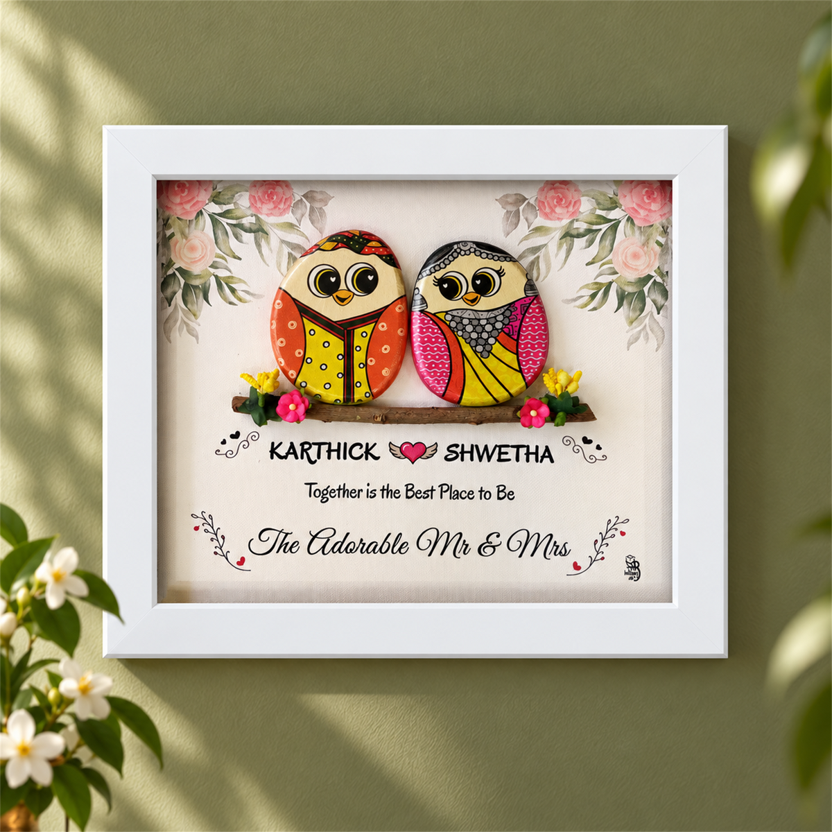 Dandiya Duo - white frame