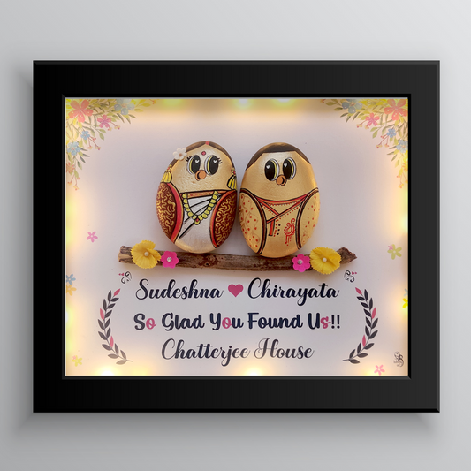 Mr. & Mrs. Chatterjee Couple Wall Decor – Customized Anniversary Gift (13x11 Inches)
