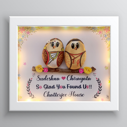 Mr. & Mrs. Chatterjee Couple Wall Decor – Customized Anniversary Gift (13x11 Inches)