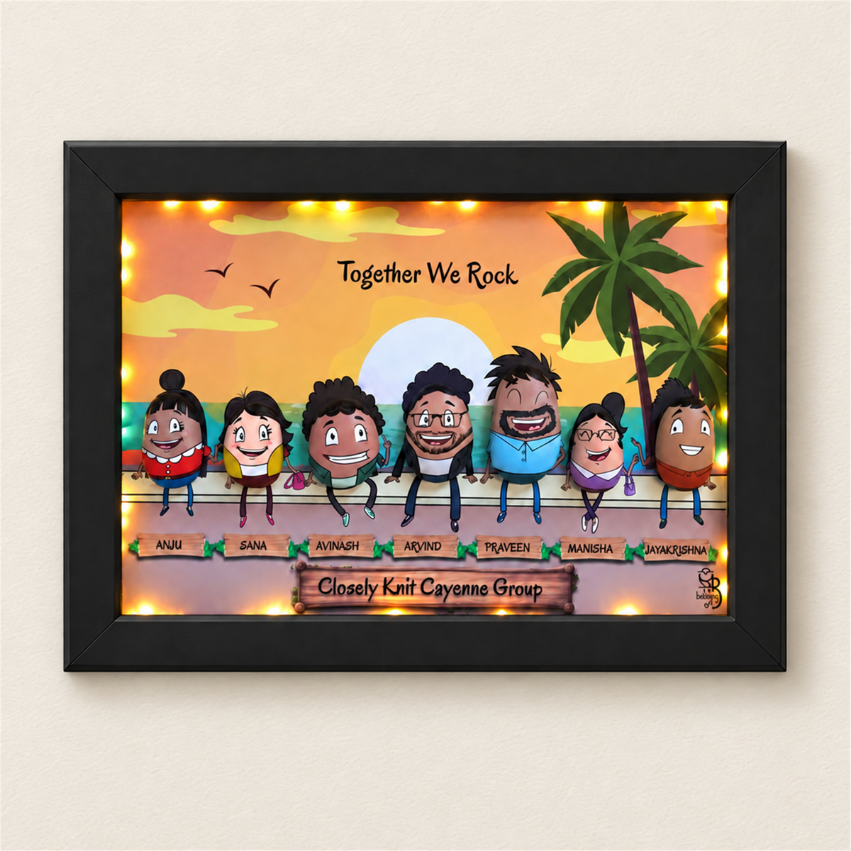 Friends Rocking Together - black frame