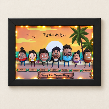 Friends Rocking Together - black frame