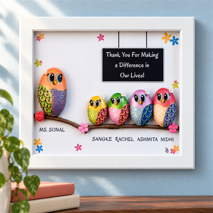 Guru And Pupil Bond - white frame