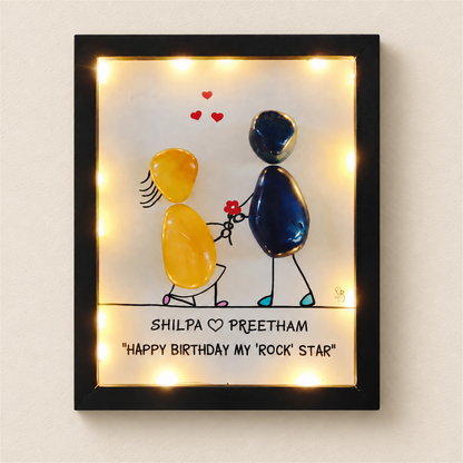 HBD Rockstar Love Frame - black frame