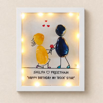 HBD Rockstar Love Frame - white frame