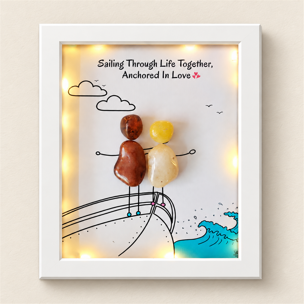 Love Aboard - white frame