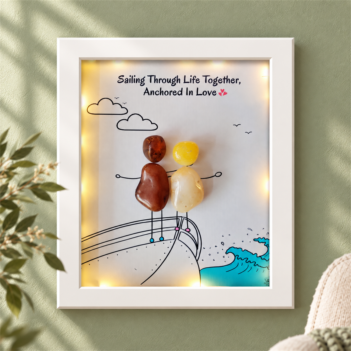 Love Aboard - white frame