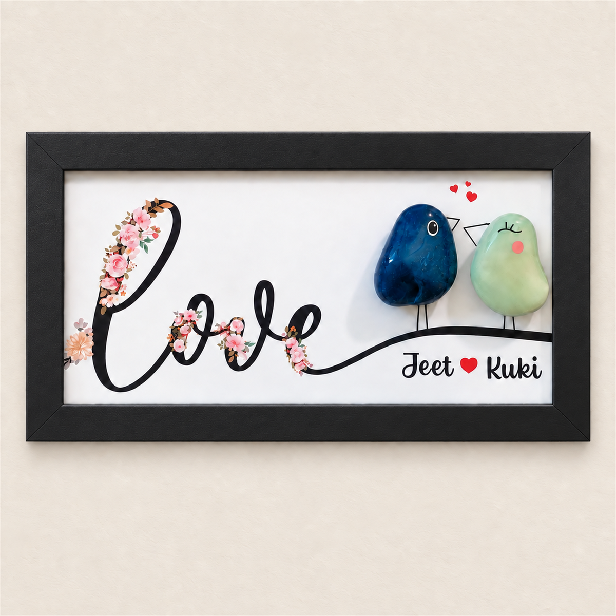 Love Birds - black frame