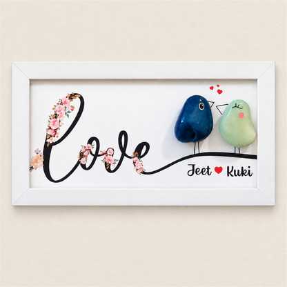 Love Birds - white frame