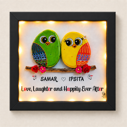 Love laughter and Happily Ever After - black frame