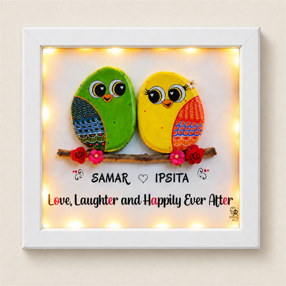 Love laughter and Happily Ever After - white frame