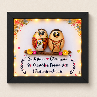 Mr. & Mrs. Chatterjee Couple - black frame