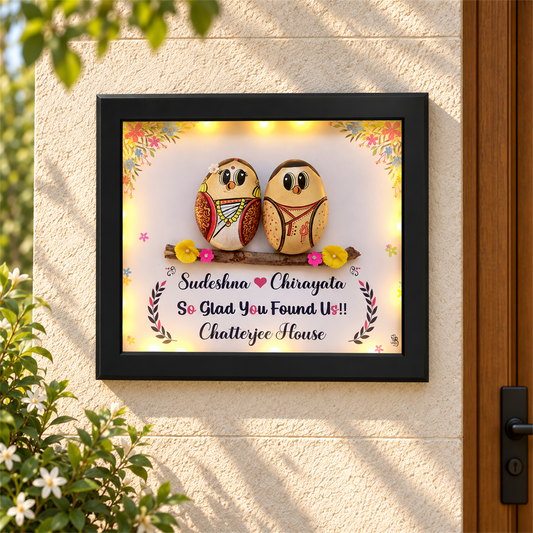 Mr. & Mrs. Chatterjee Couple - black frame