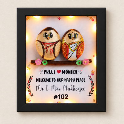 Mr. & Mrs. Mukherjee Couple - black frame