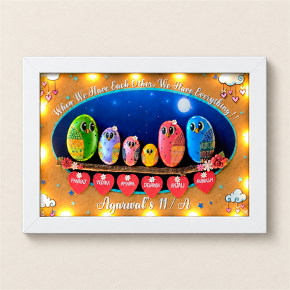 Nightcloud Family of 6 - white frame