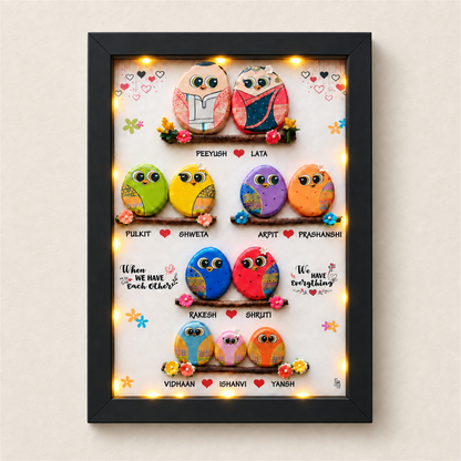 One Big Happy Family of 13 - black frame