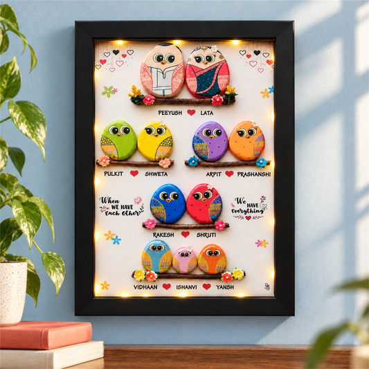 One Big Happy Family of 13 - black frame