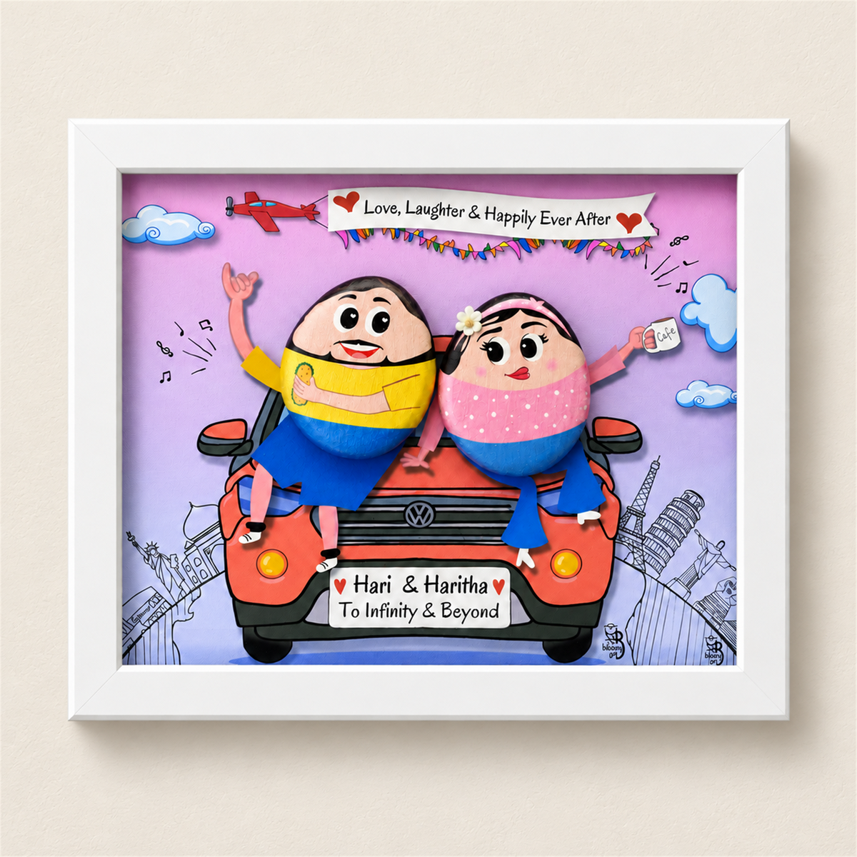 Roadtrip Sweethearts - white frame