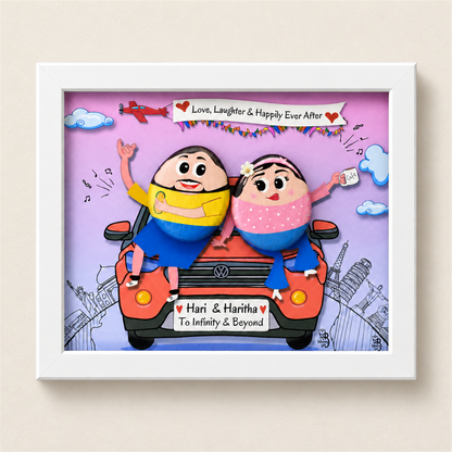 Roadtrip Sweethearts - white frame