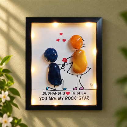 Rockstar Couple Love Frame - black frame