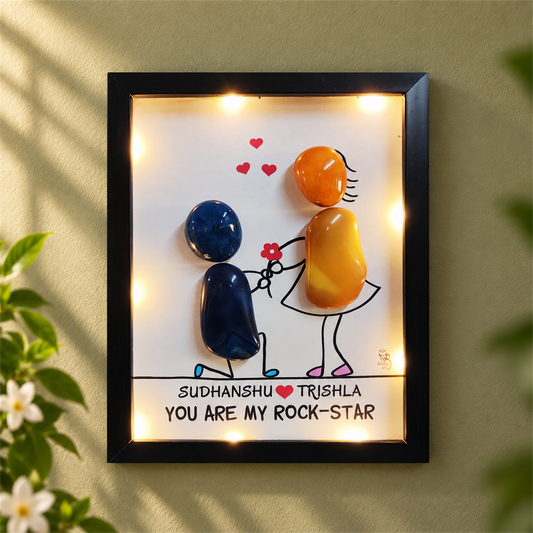 Rockstar Couple Love Frame - black frame