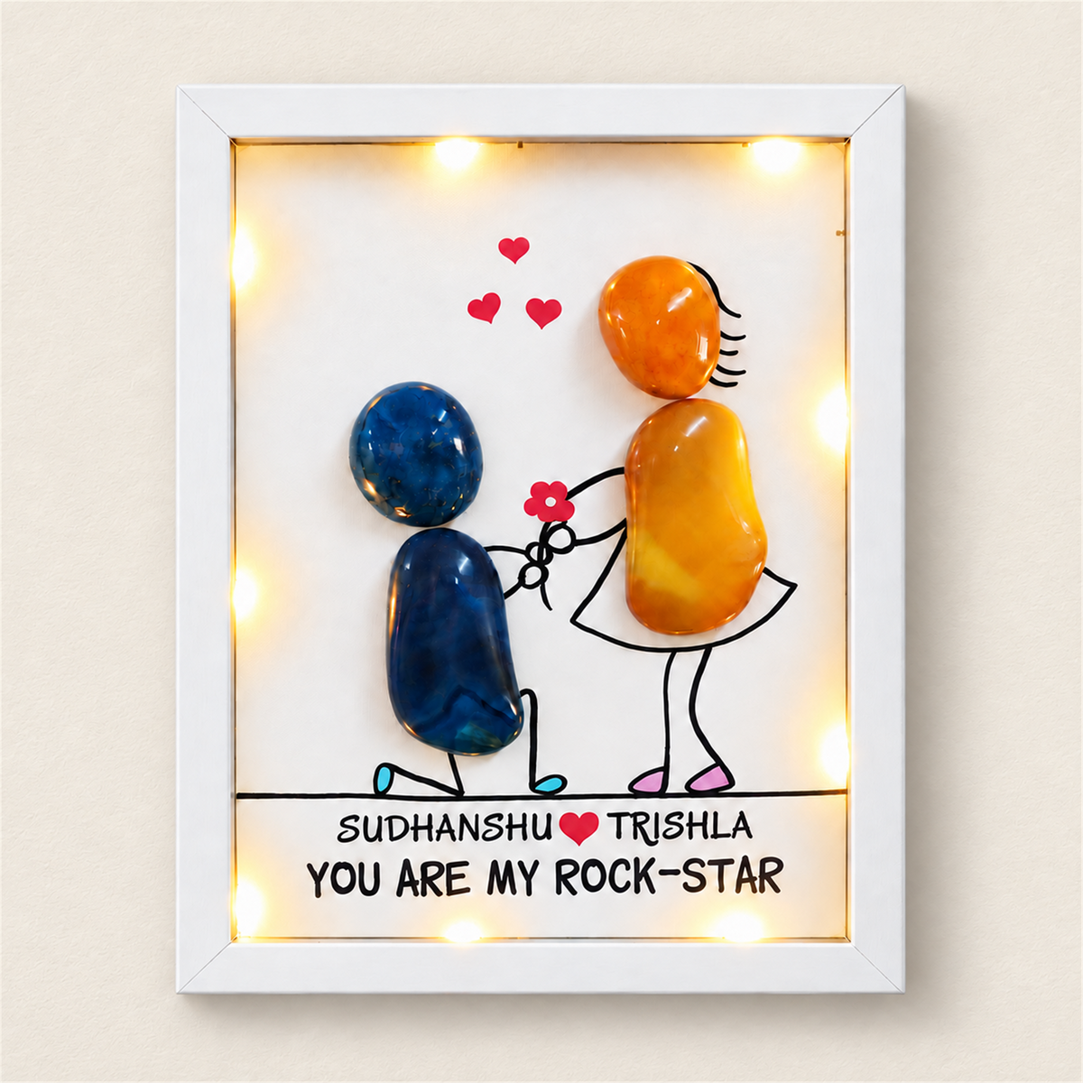 Rockstar Couple - white frame