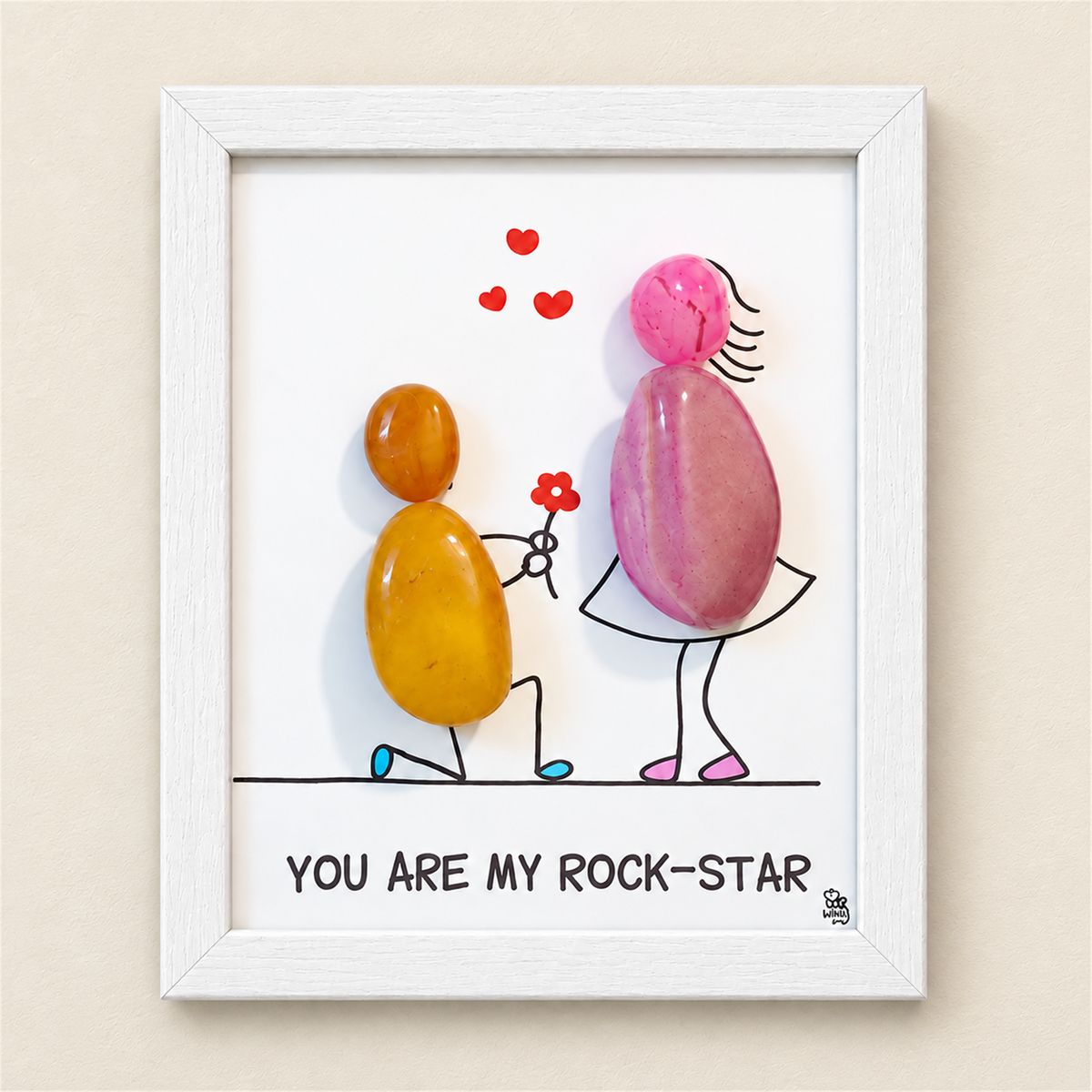 Rockstar Couple - white frame