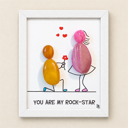 Rockstar Couple - white frame