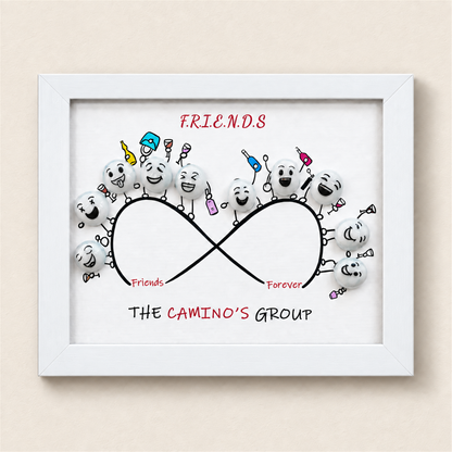 Squad Goals - Friends & Colleagues - white frame